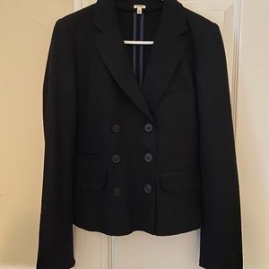 black double breasted J Crew 100% wool blazer